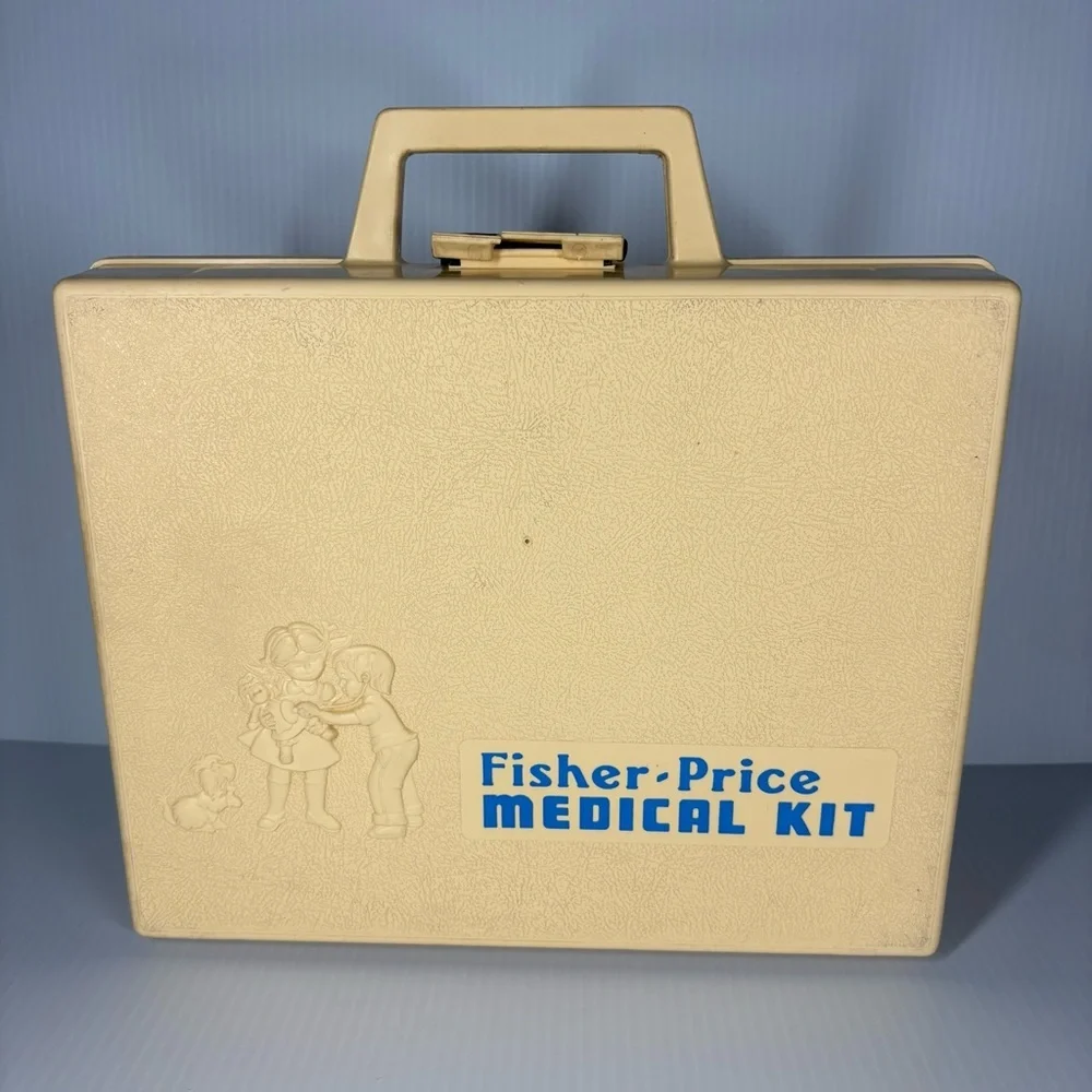 Fisher Price Medical Kit Vintage Toy Collectible Play Doctor Nurse Patient 1970s
